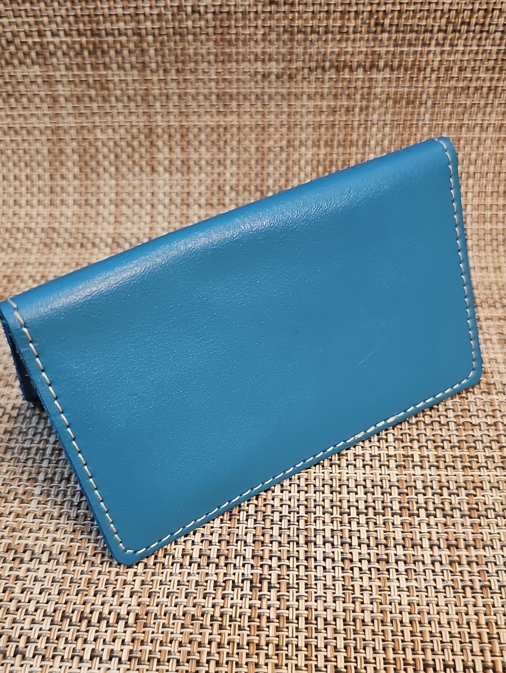 Baekgaard Slim Turquoise Blue Leather Card Holder Holder Wallet